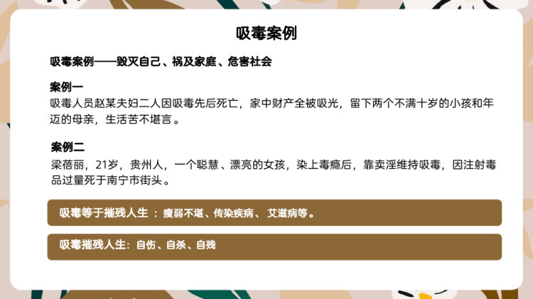 世界禁毒日青少年毒品预防教育知识宣传PPT