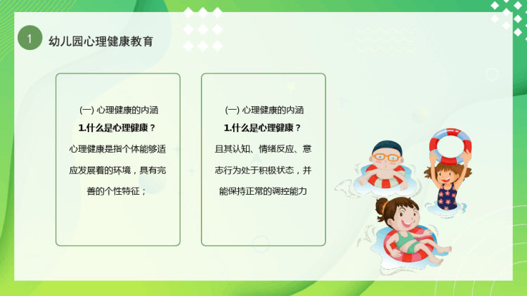 幼儿心理健康教育幼儿园教师培训PPT
