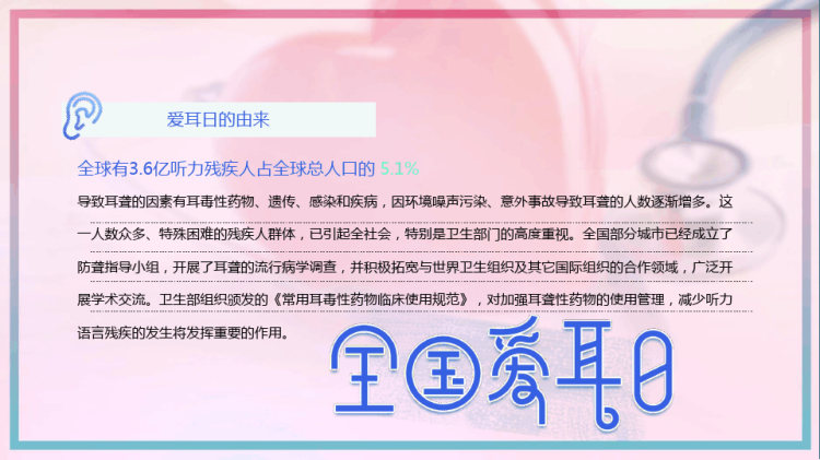 全国爱耳日PPT