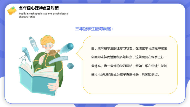 小学生各年级学生心理特点对策PPT