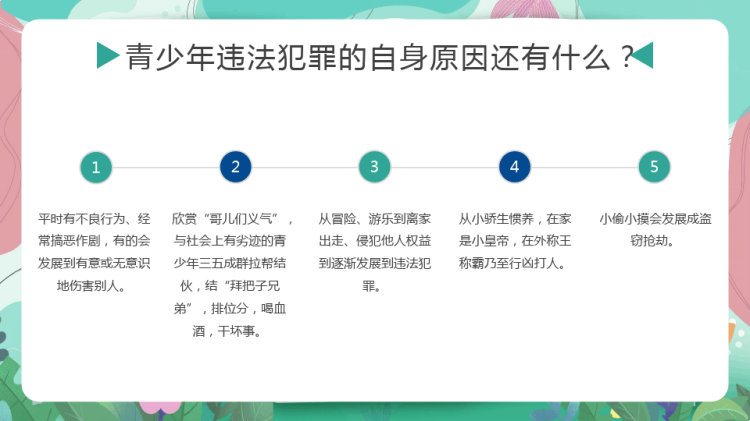 中小学法制教育主题班会PPT
