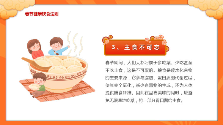 春节饮食健康知识介绍PPT