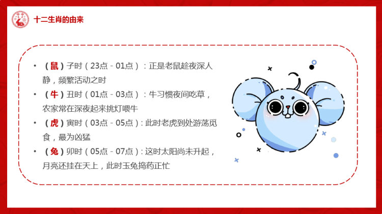 中国传统文化十二生肖知识宣传教育PPT