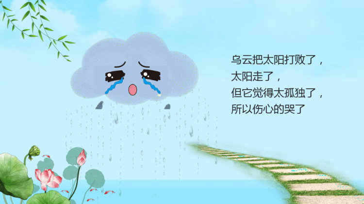 太阳和乌云儿童故事PPT