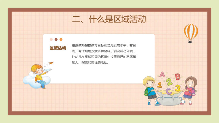 幼儿园区域游戏活动学习PPT