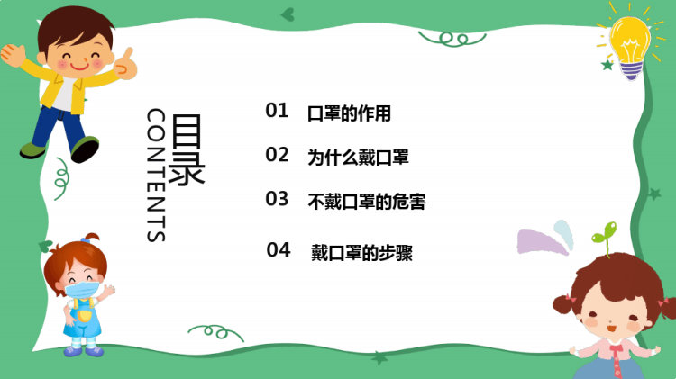 怎样正确戴口罩PPT