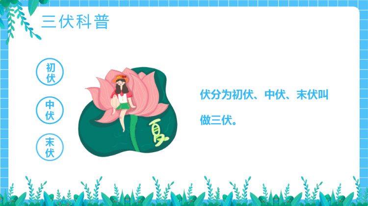 三伏天科普介绍PPT
