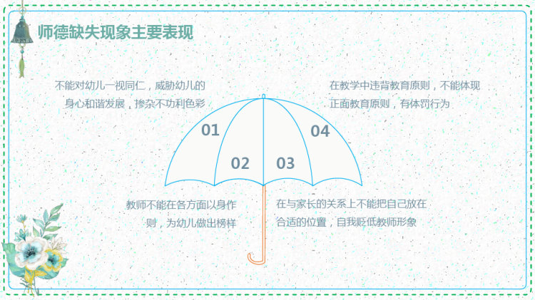 带音乐动画幼儿园师德师风讲课PPT模板PPT