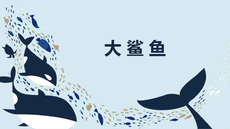 18页《大鲨鱼》少儿水粉美术PPT