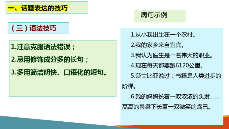 幼儿教师普通话训练：命题说话开头话段训练PPT课件