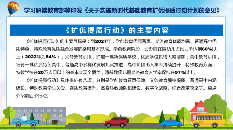 学习解读2023年关于实施新时代基础教育扩优提质行动计划的意见教学专题PPT