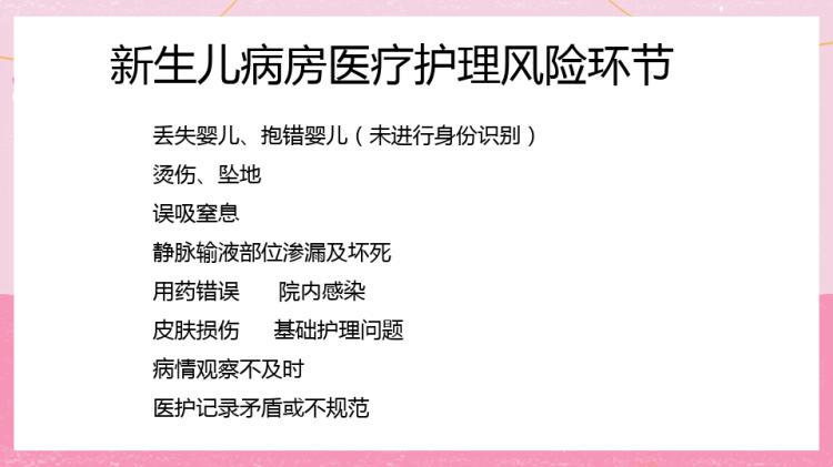 新生儿病房的护理安全管理教学PPT
