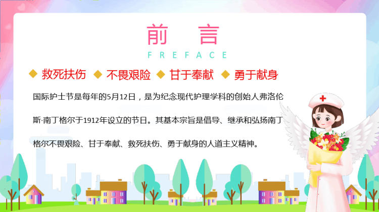 创意小世界国际护士节PPT