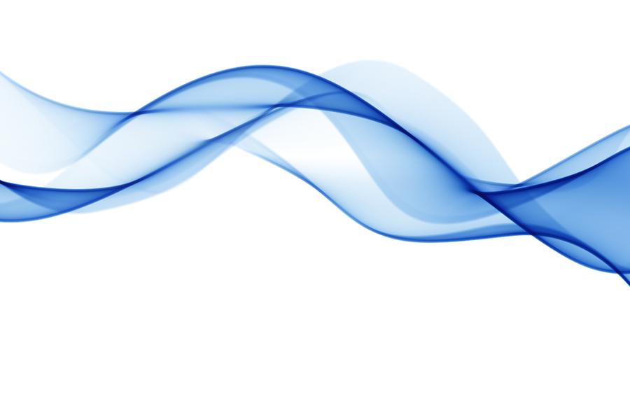 蓝色抽象烟雾曲线PPT背景图片
