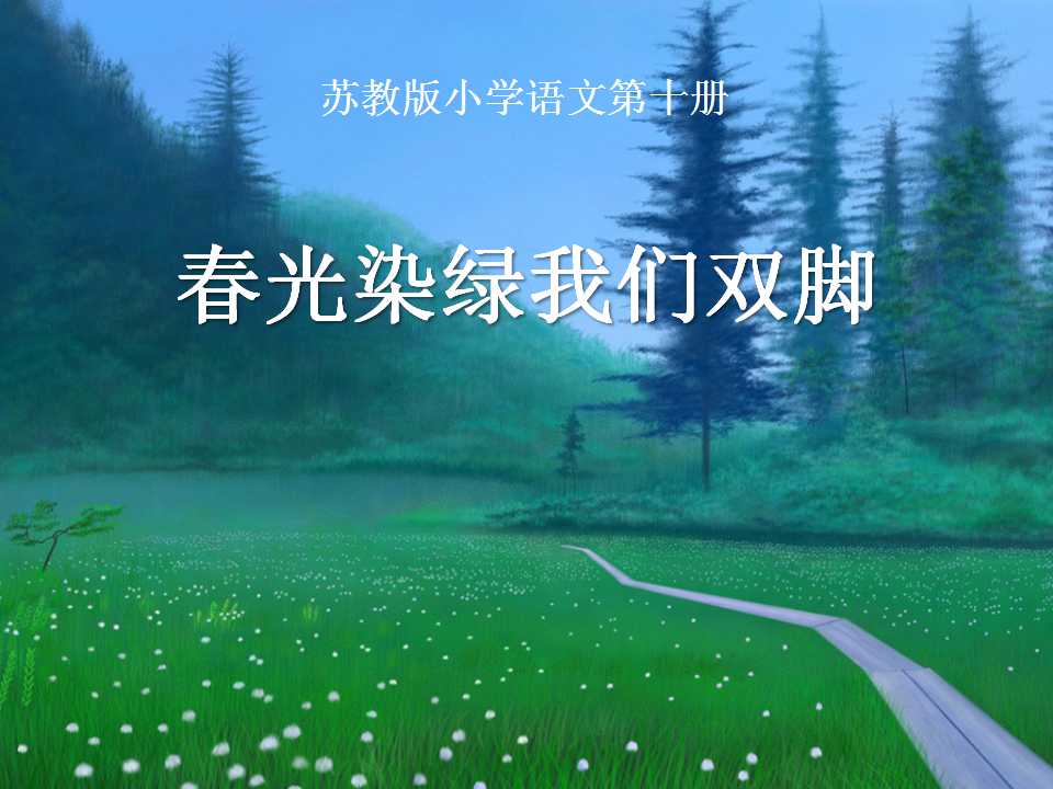 《春光染绿我们双脚》PPT课件2