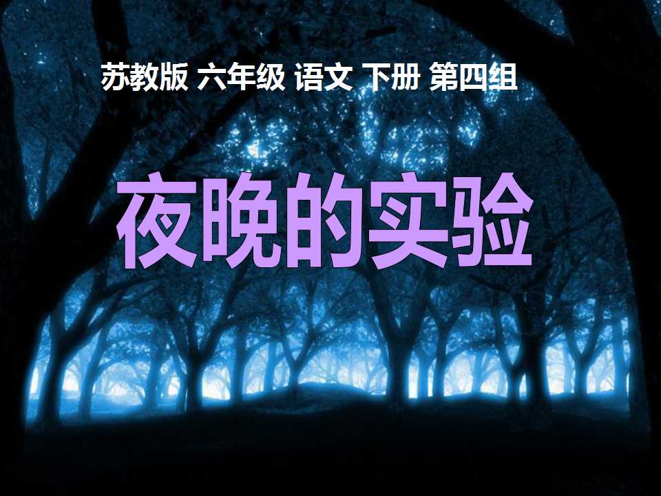 《夜晚的实验》PPT课件