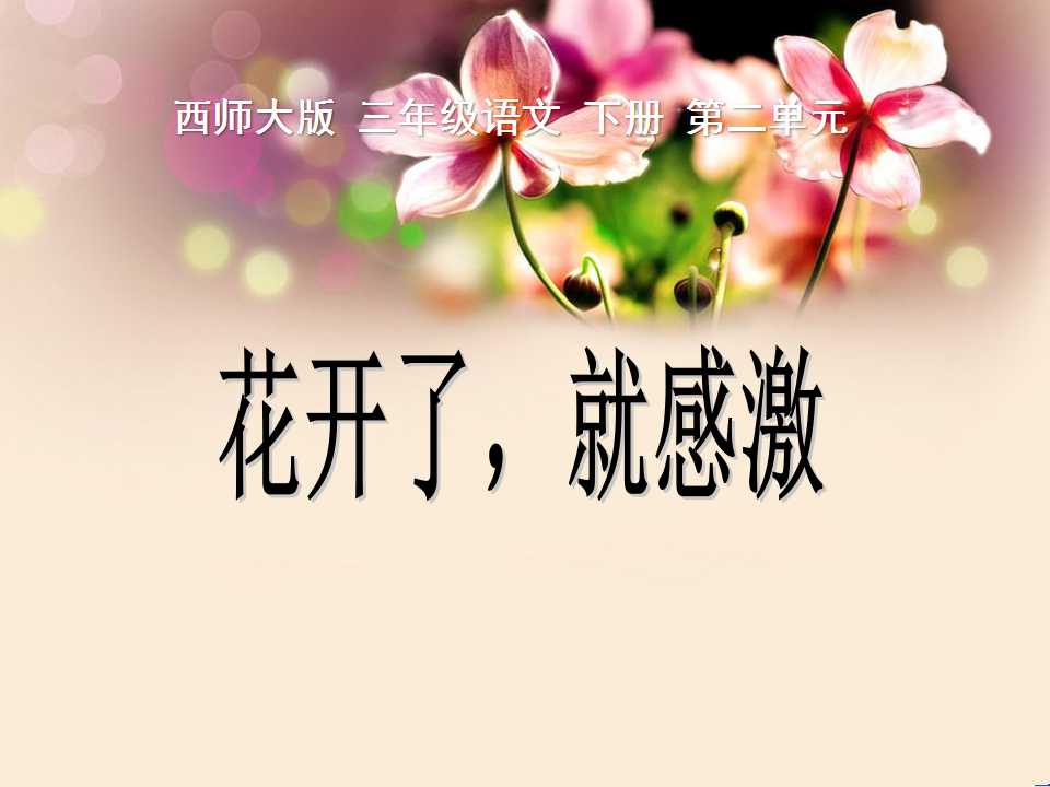 《花开了，就感激》PPT课件2