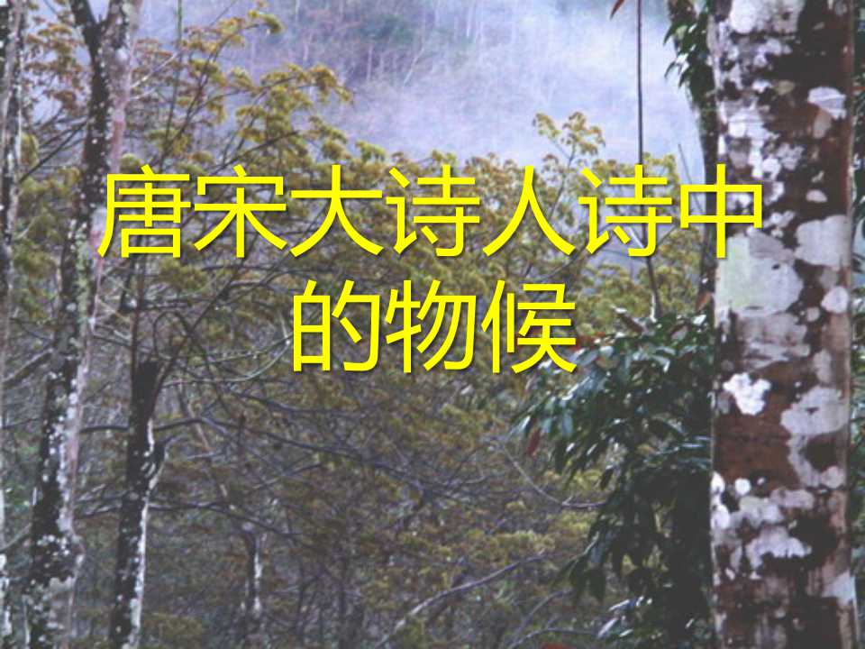 《唐宋大诗人诗中的物候》PPT课件2