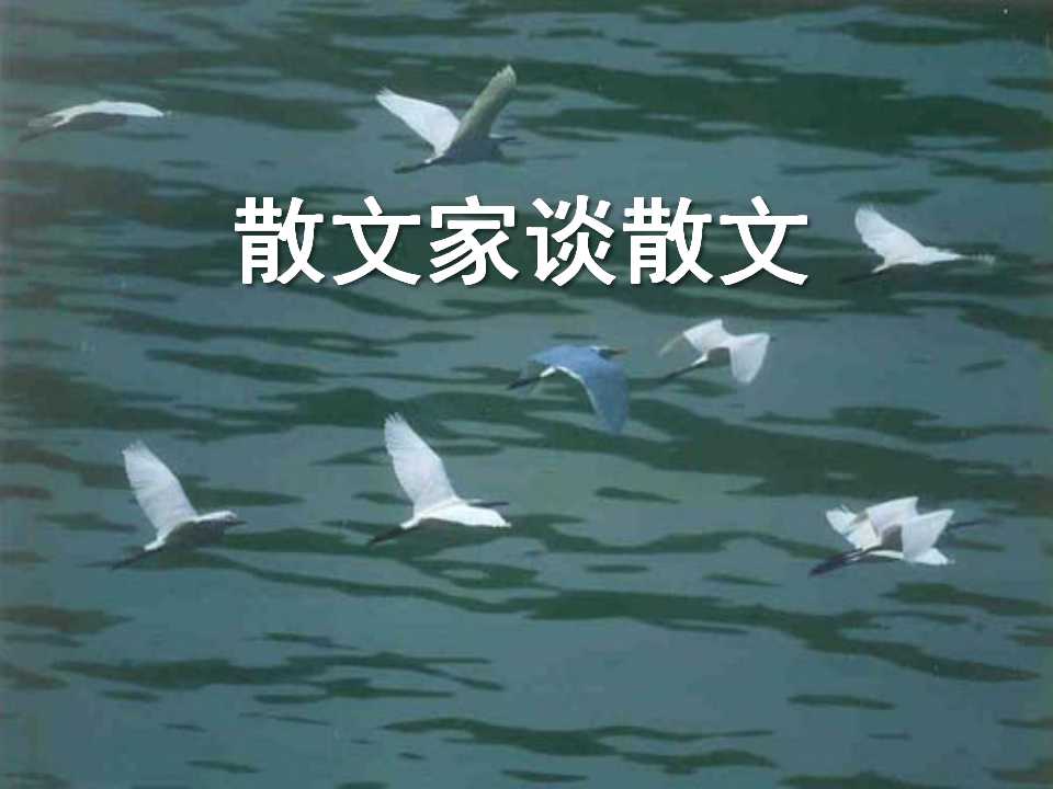 《散文家谈散文》PPT课件