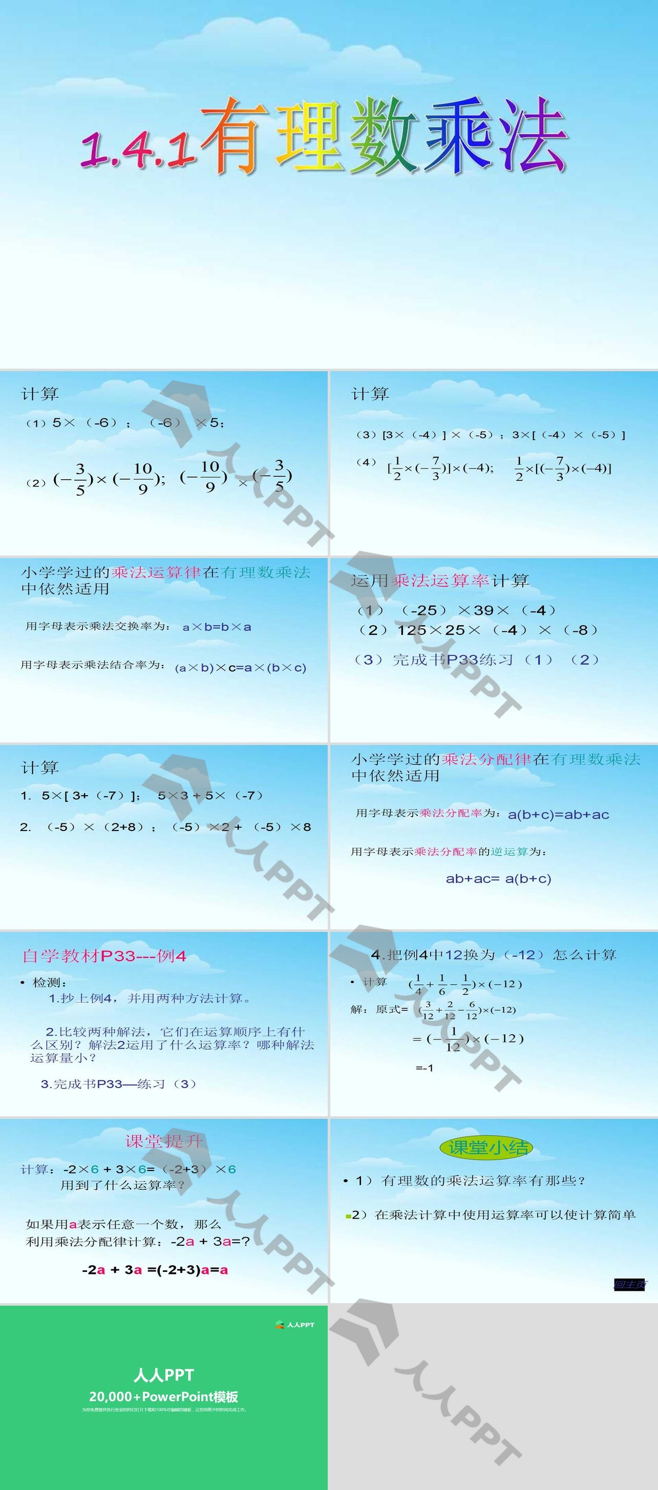 《有理数乘法》有理数PPT课件3长图