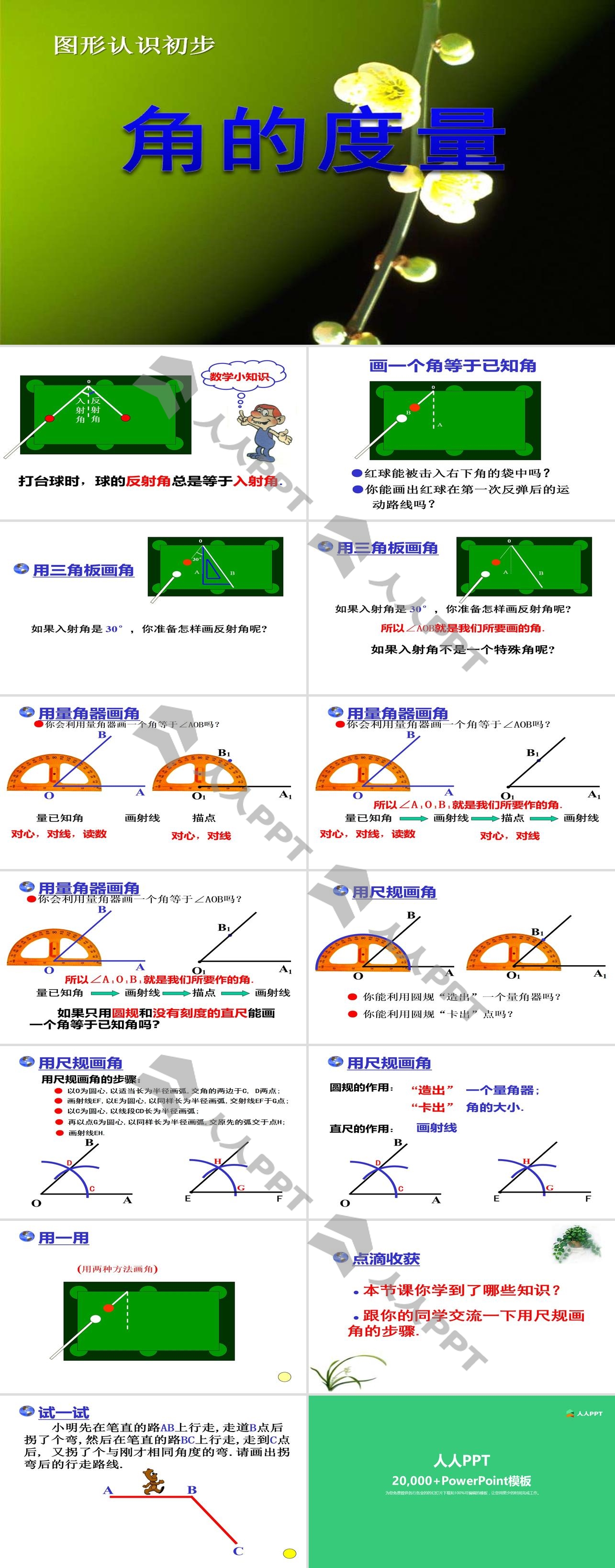 《角的度量》图形认识初步PPT课件2长图