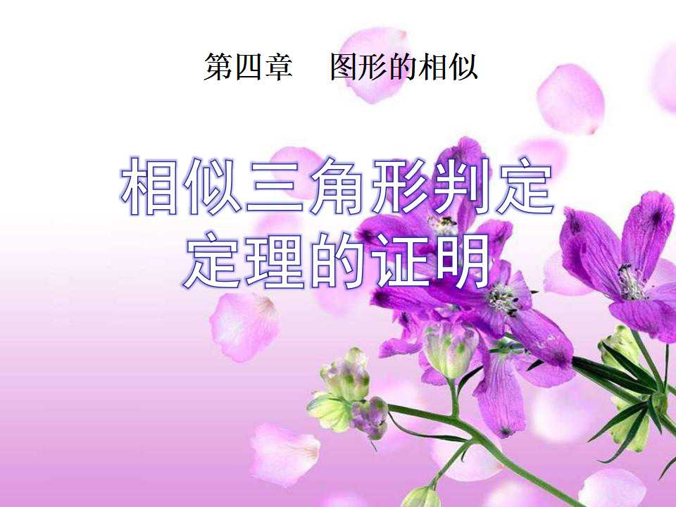 《相似三角形判定定理的证明》图形的相似PPT课件2