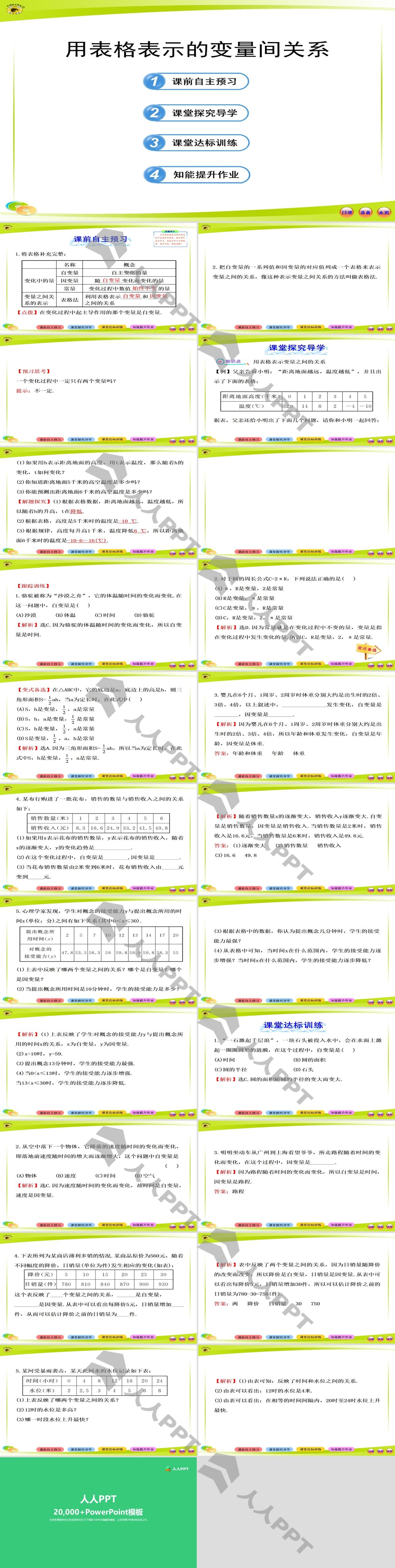 《用表格表示的变量间关系》变量之间的关系PPT课件3长图