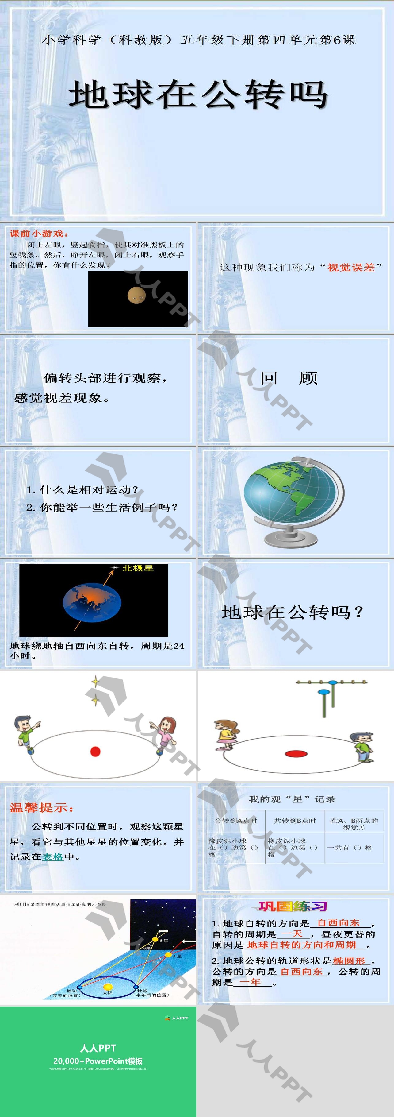 《地球在公转吗》地球的运动PPT课件2长图