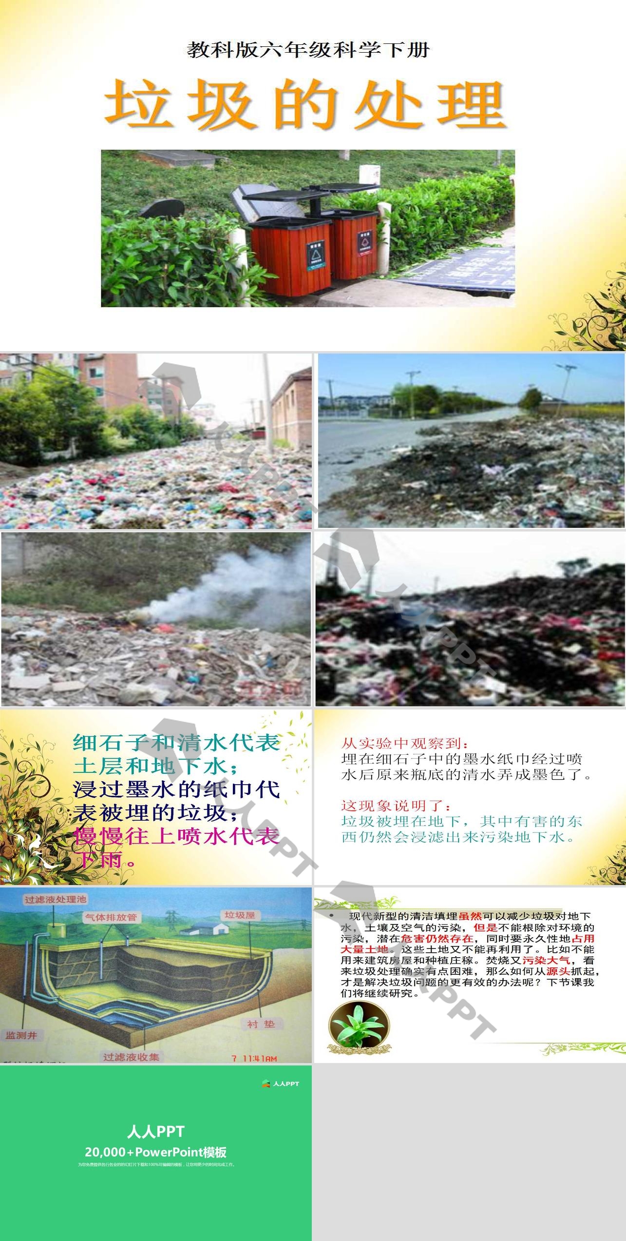 《垃圾的处理》环境和我们PPT课件长图