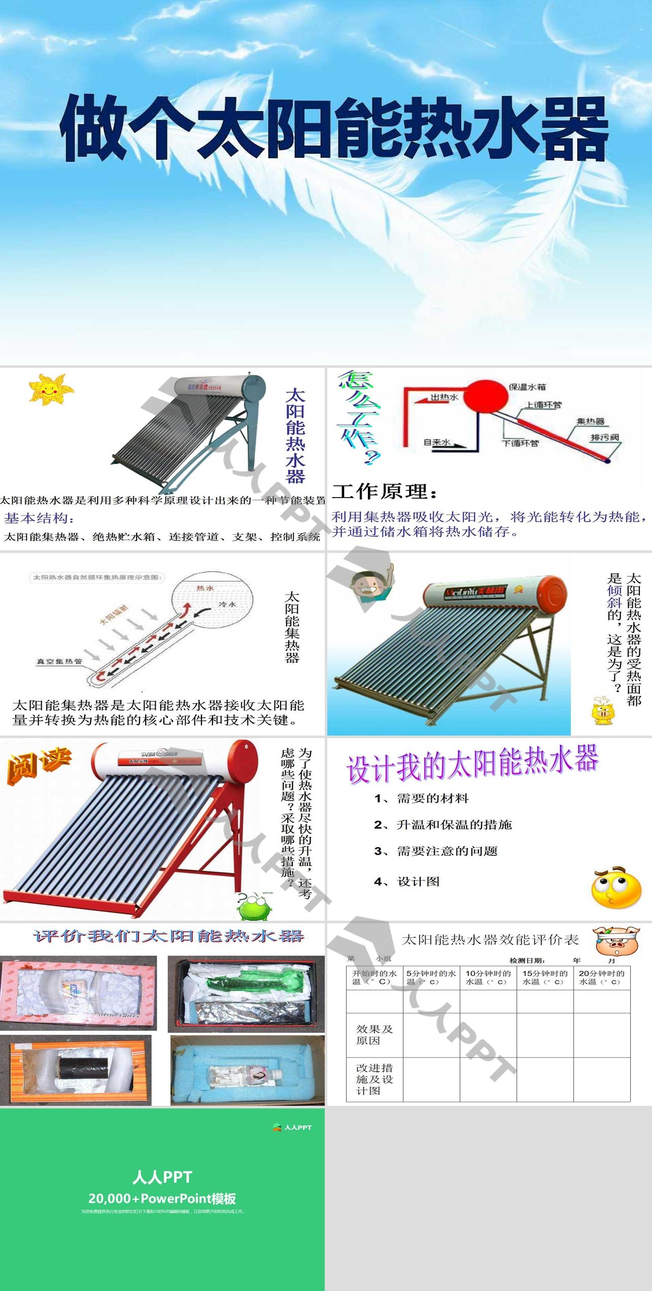 《做个太阳能热水器》光PPT课件3长图