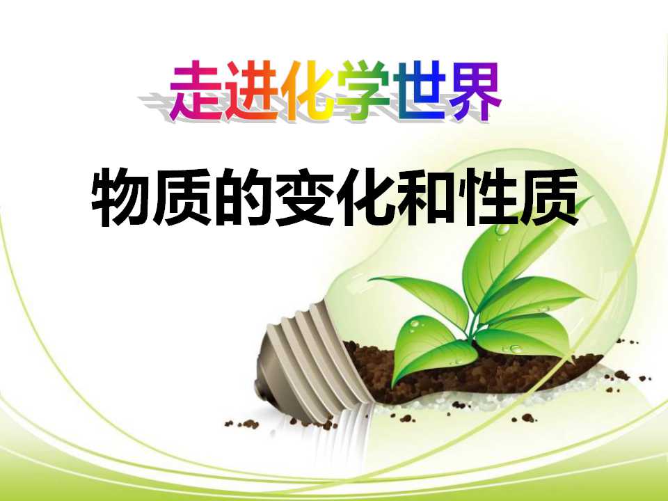 《物质的变化和性质》走进化学世界PPT课件4