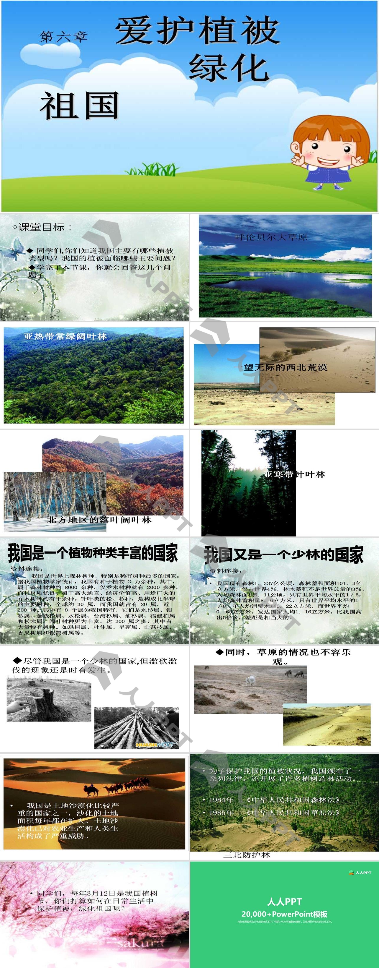 《爱护植被，绿化祖国》PPT课件2长图