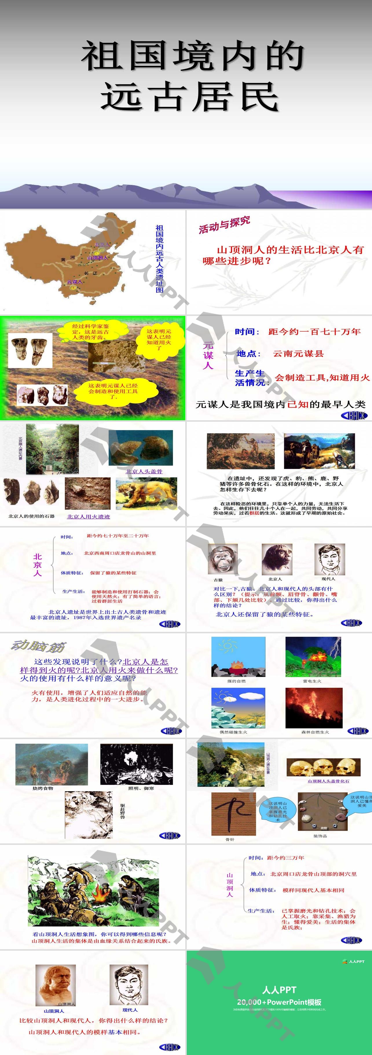 《祖国境内的远古居民》中华文明的起源PPT课件4长图