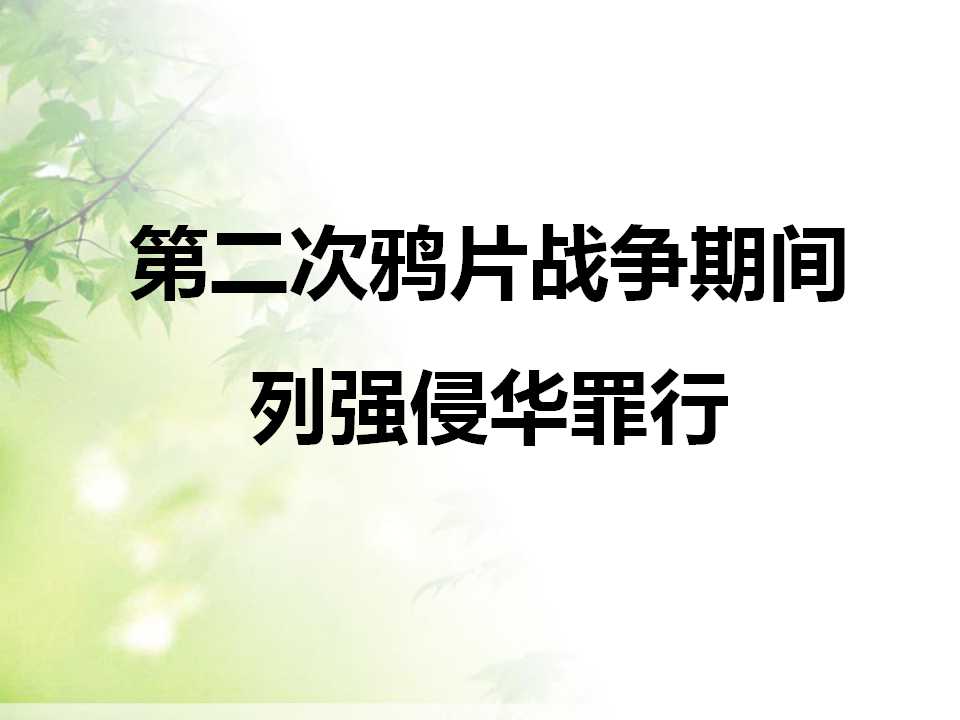 《第二次鸦片战争期间列强侵华罪行》侵略与反抗PPT课件8