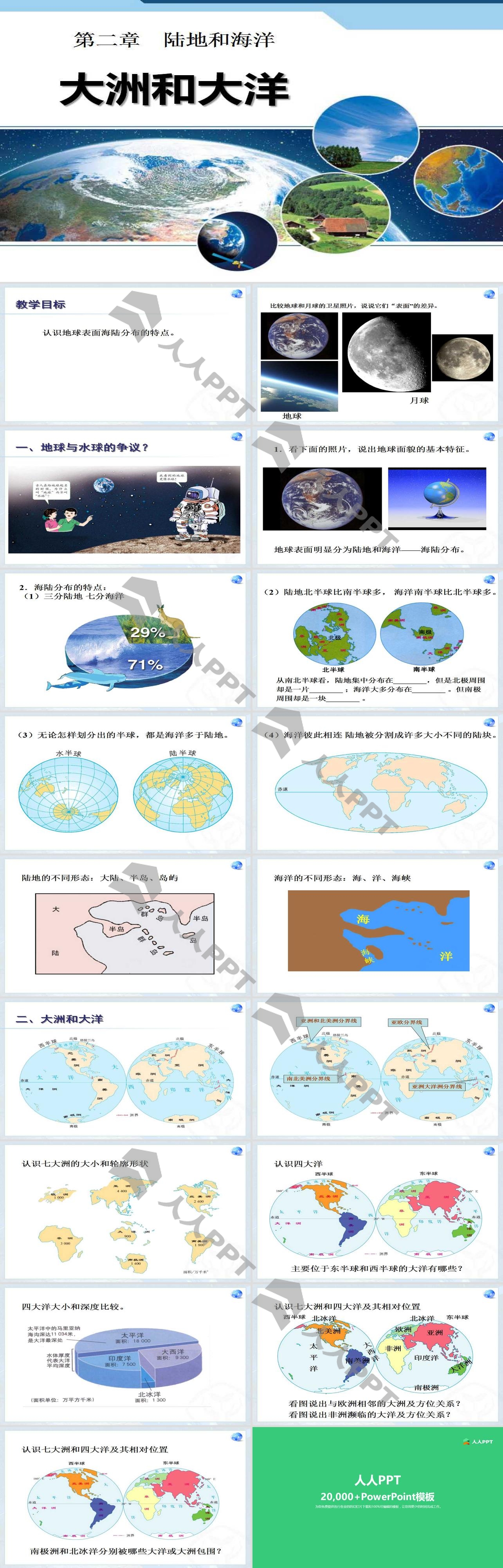 《大洲和大洋》陆地和海洋PPT课件6长图