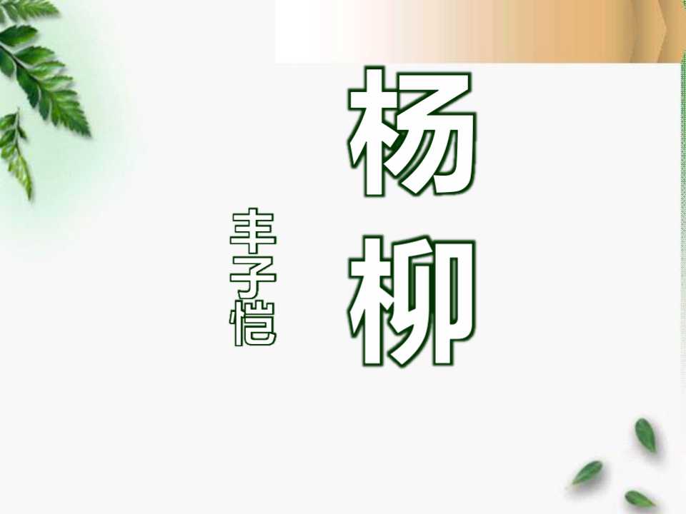 《杨柳》PPT课件3