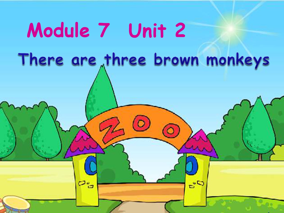 《There are three brown monkeys》PPT课件3