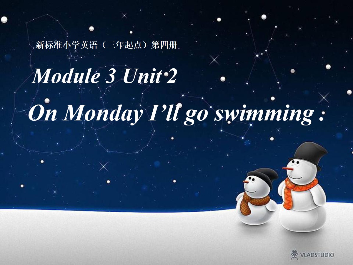 《On Monday I'll go swimming》PPT课件5