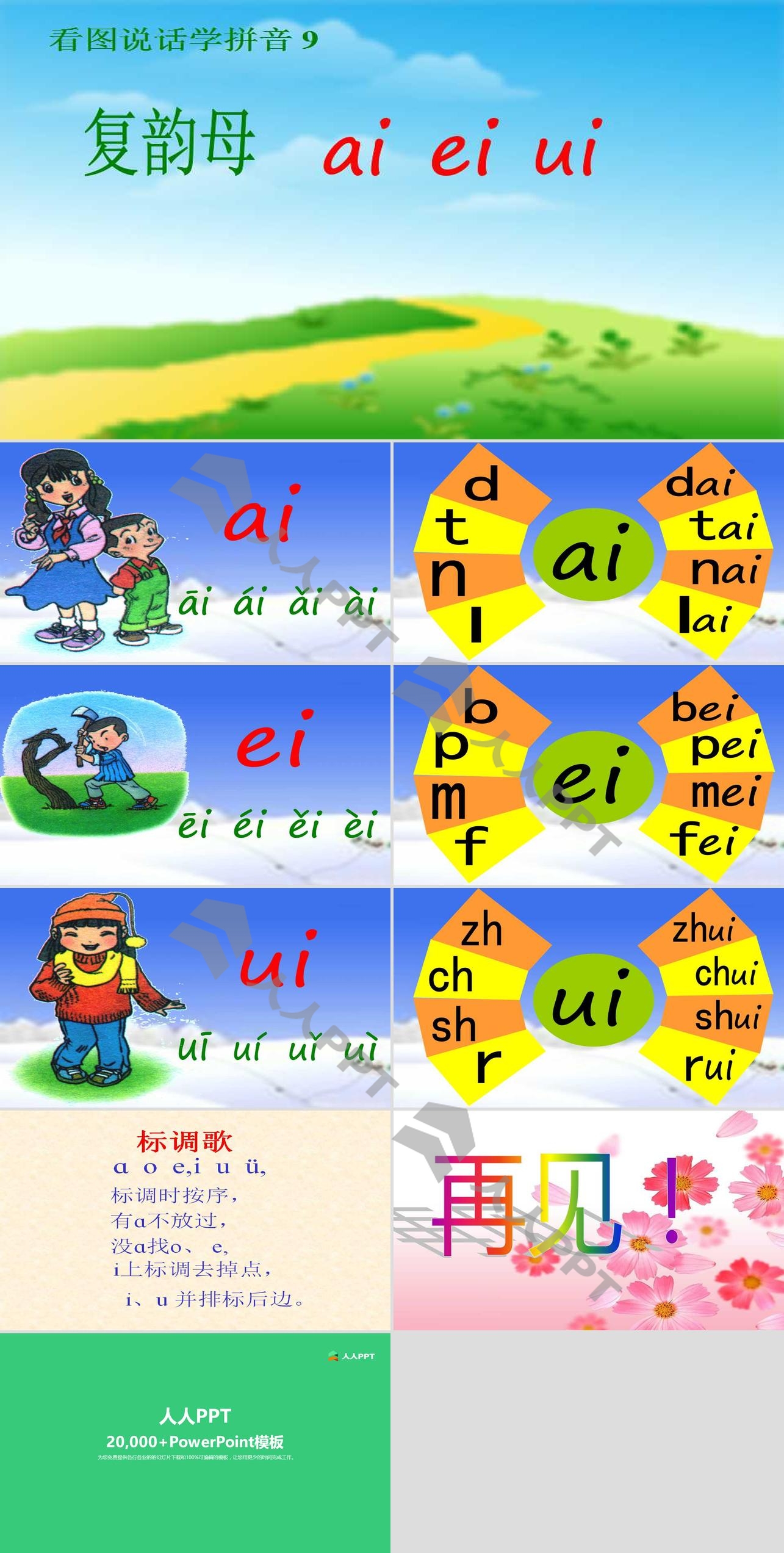 汉语拼音aieiui课件PPT长图