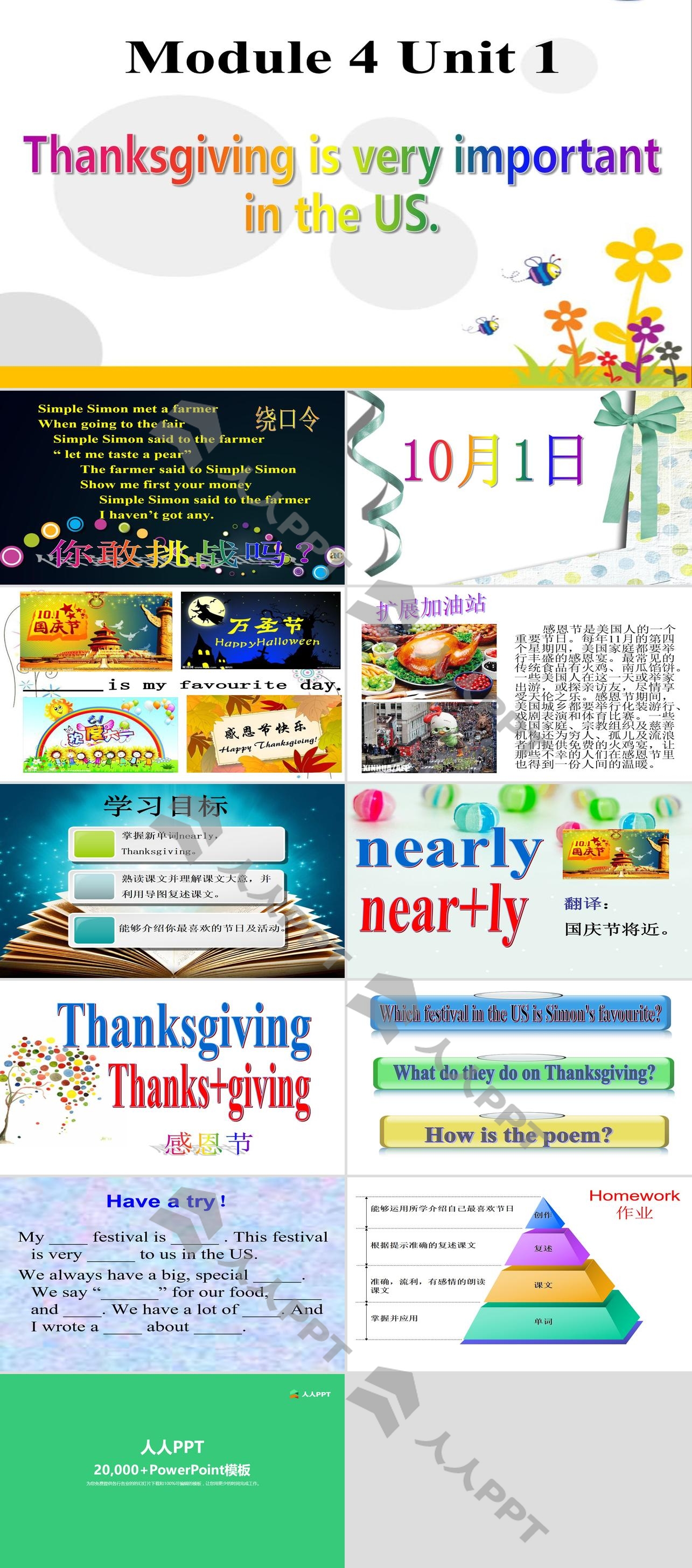 《Thanksgiving is very important in the US》PPT课件2长图
