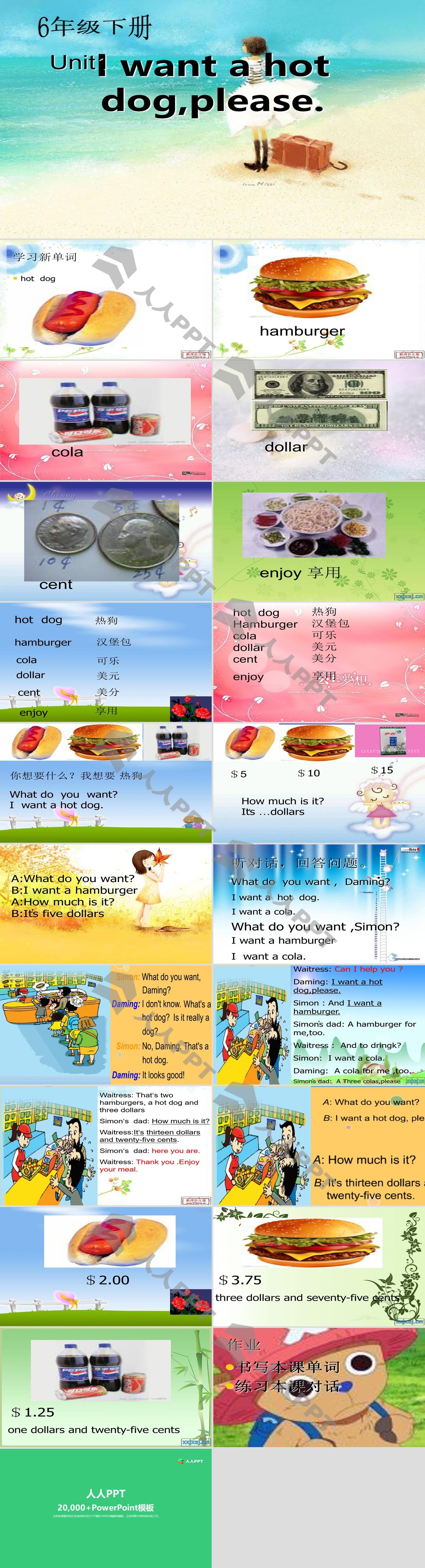 《I want a hot dogplaese》PPT课件4长图