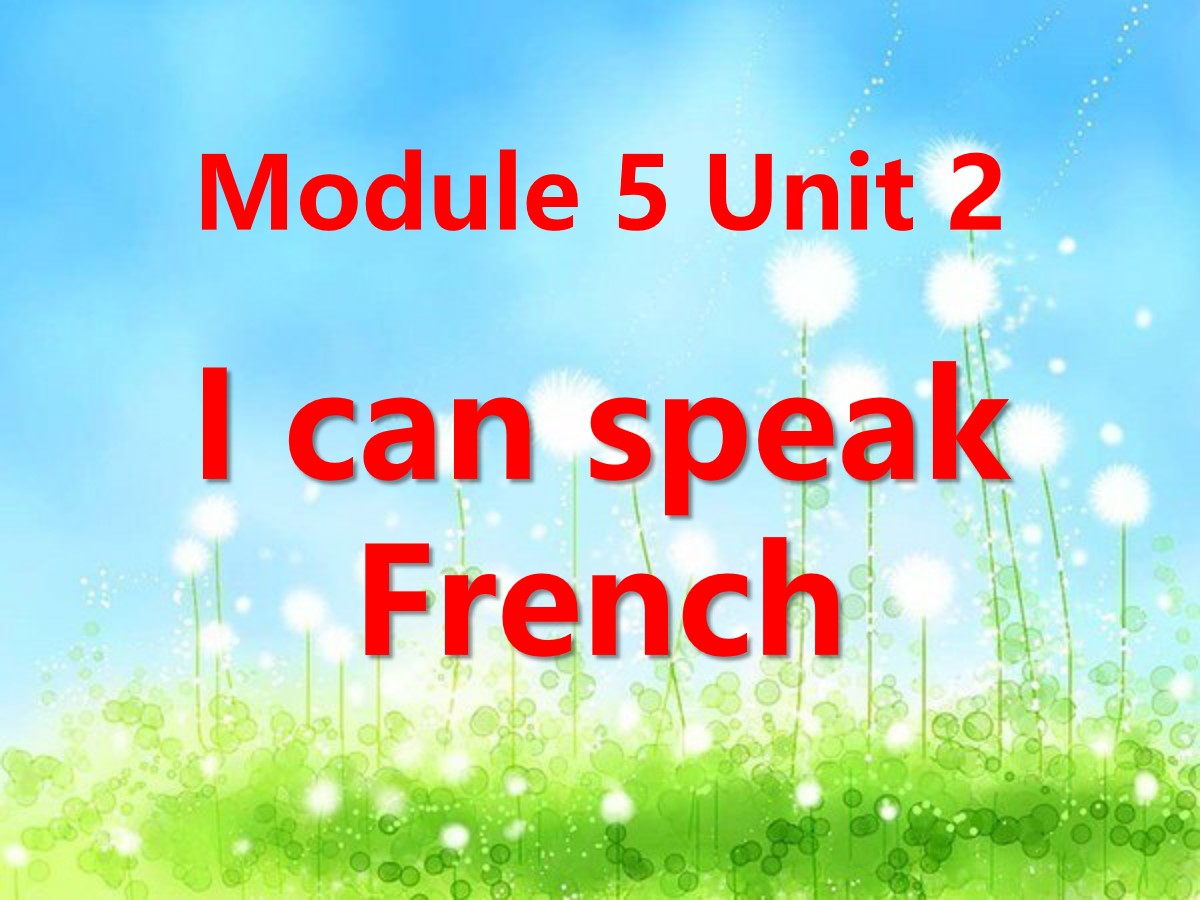 《I can speak French》PPT课件