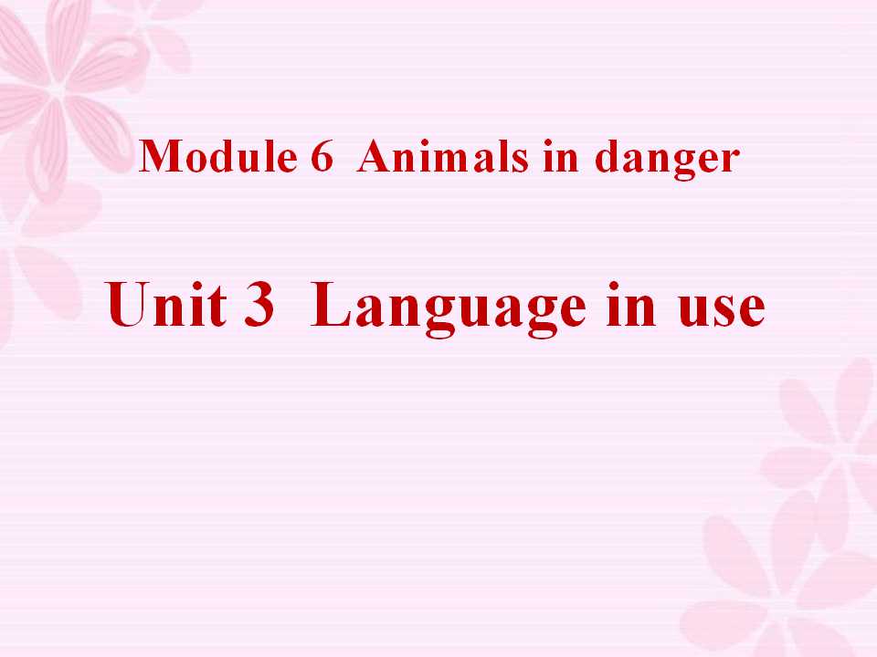 《Language in use》Animals in danger PPT课件4