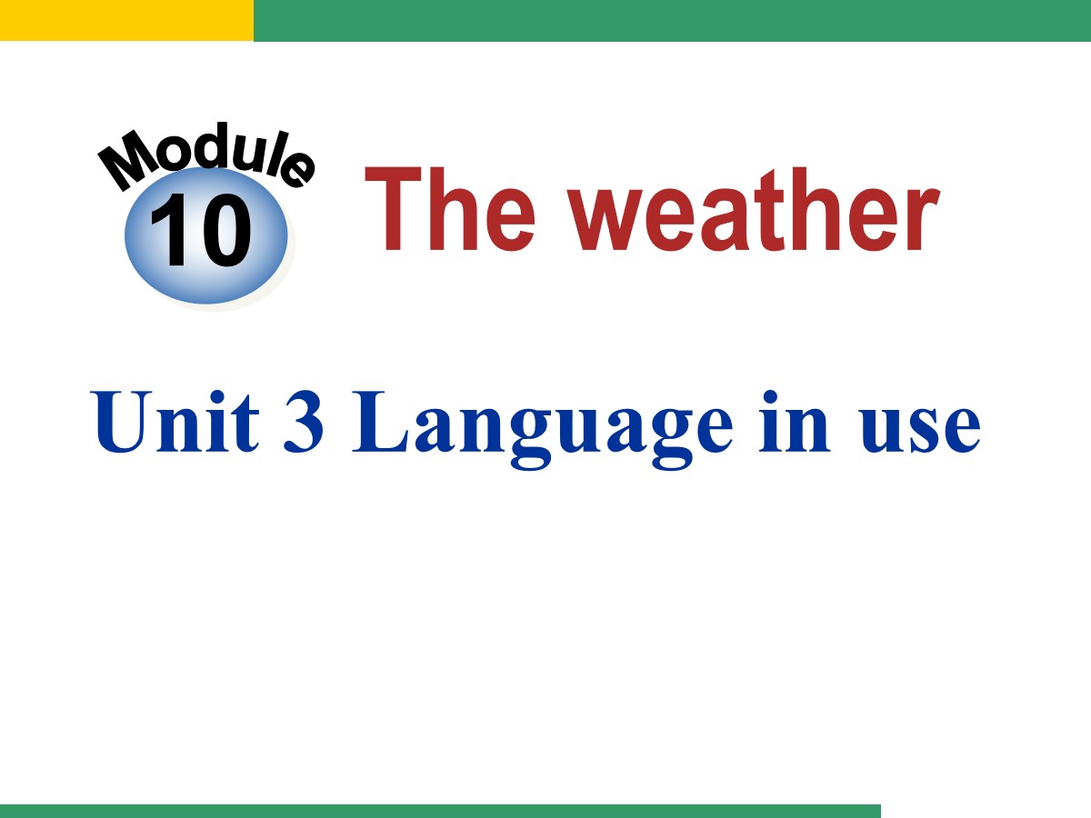 《Language in use》the weather PPT课件2