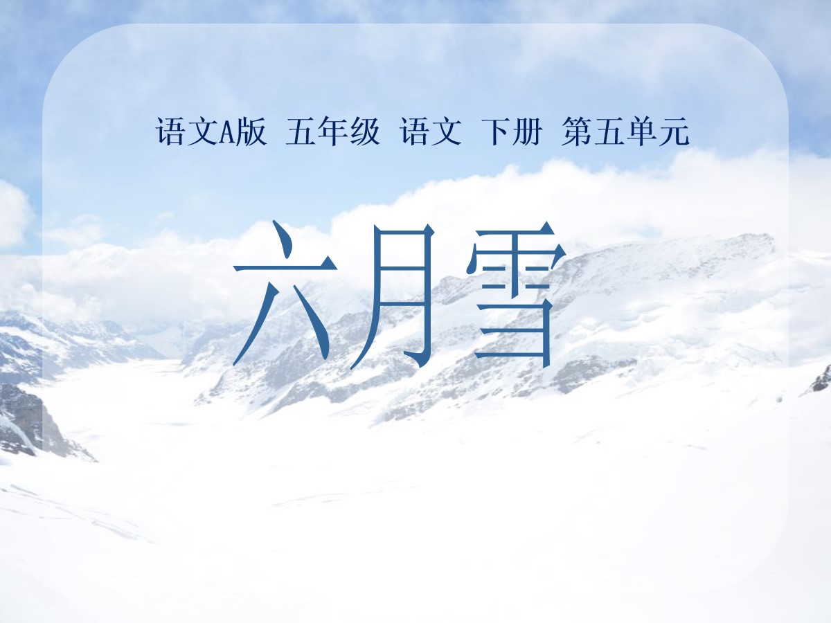 《六月雪》PPT课件