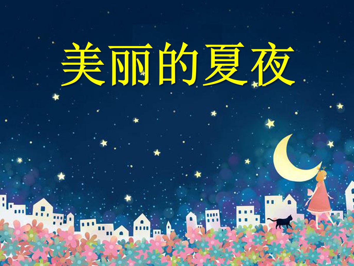 《美丽的夏夜》PPT课件2