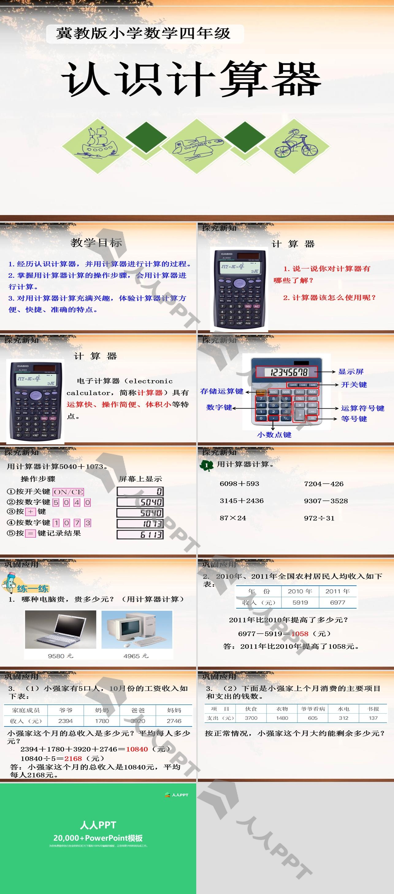 《认识计算器》认识更大的数PPT课件长图