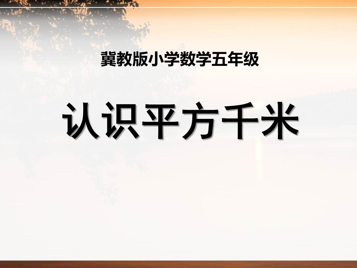 《认识平方千米》土地面积PPT课件2