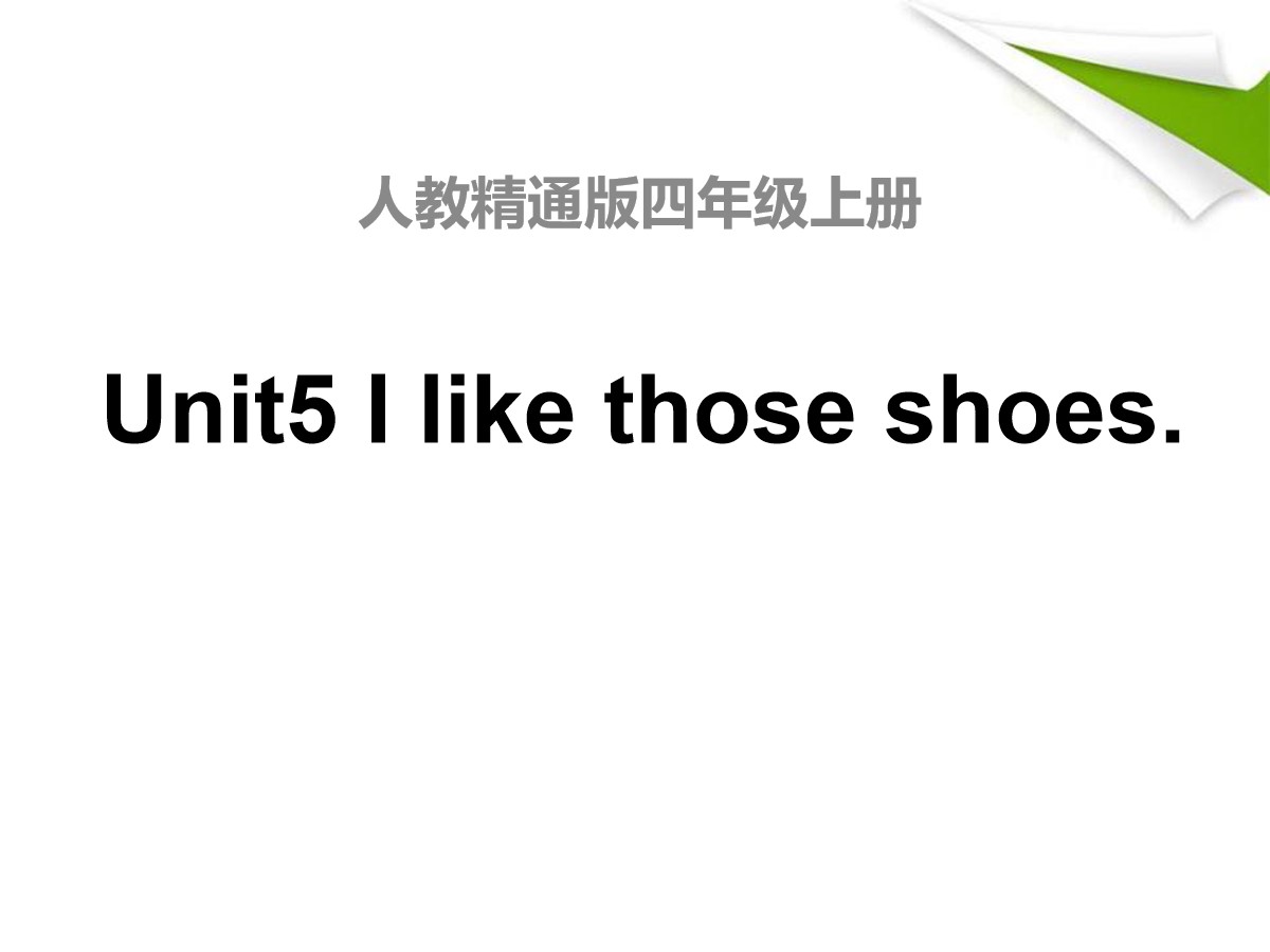 《I like those shoes》PPT课件2