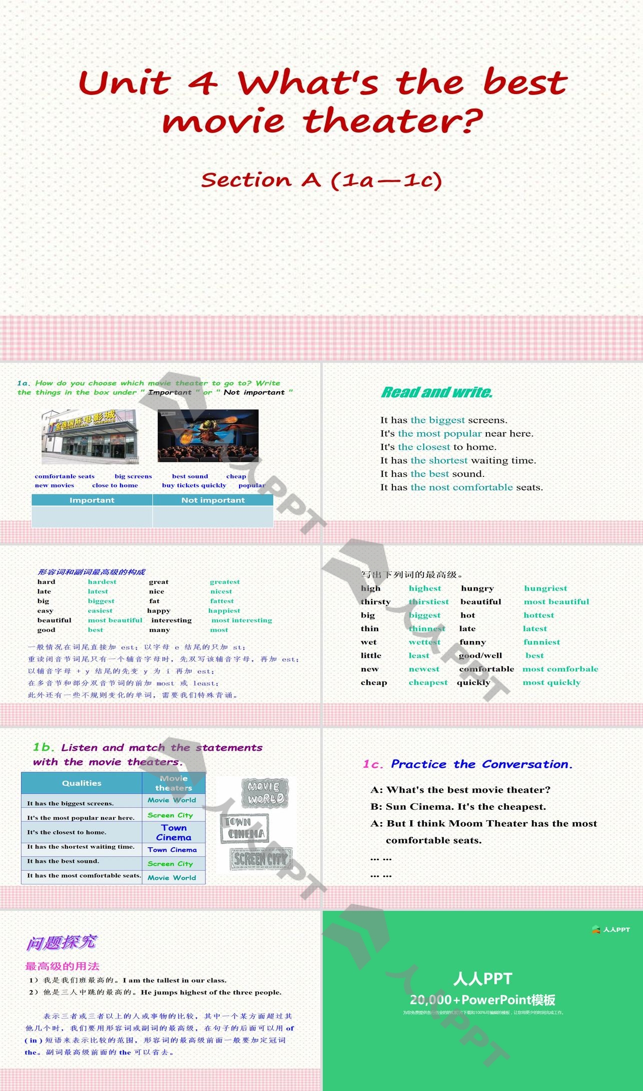 《What's the best movie theater?》PPT课件16长图